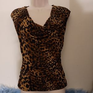 HeartSoul Leopard Print Blouse - Women's Small